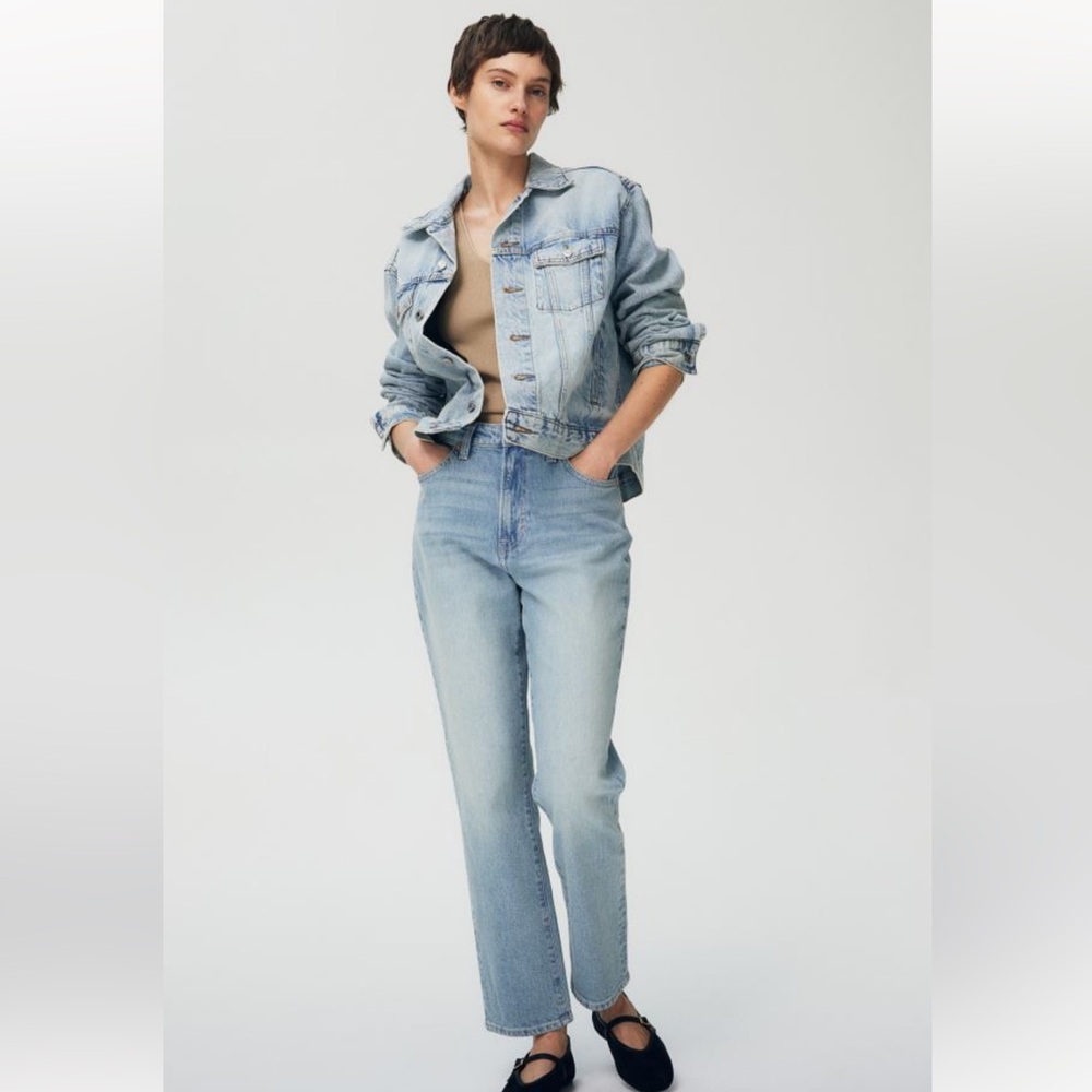 H&M ULTRA HIGH WAIST STRAIGHT LEG MOM JEAN